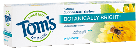 Tom's of Maine Toothpaste Peppermint Fluoride Free Botanically Bright