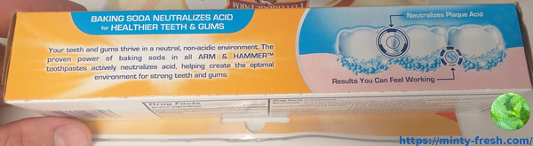arm and hammer  toothpaste peroxicare side